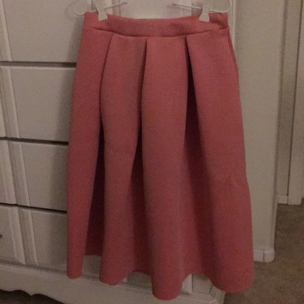 Peach midi skirt